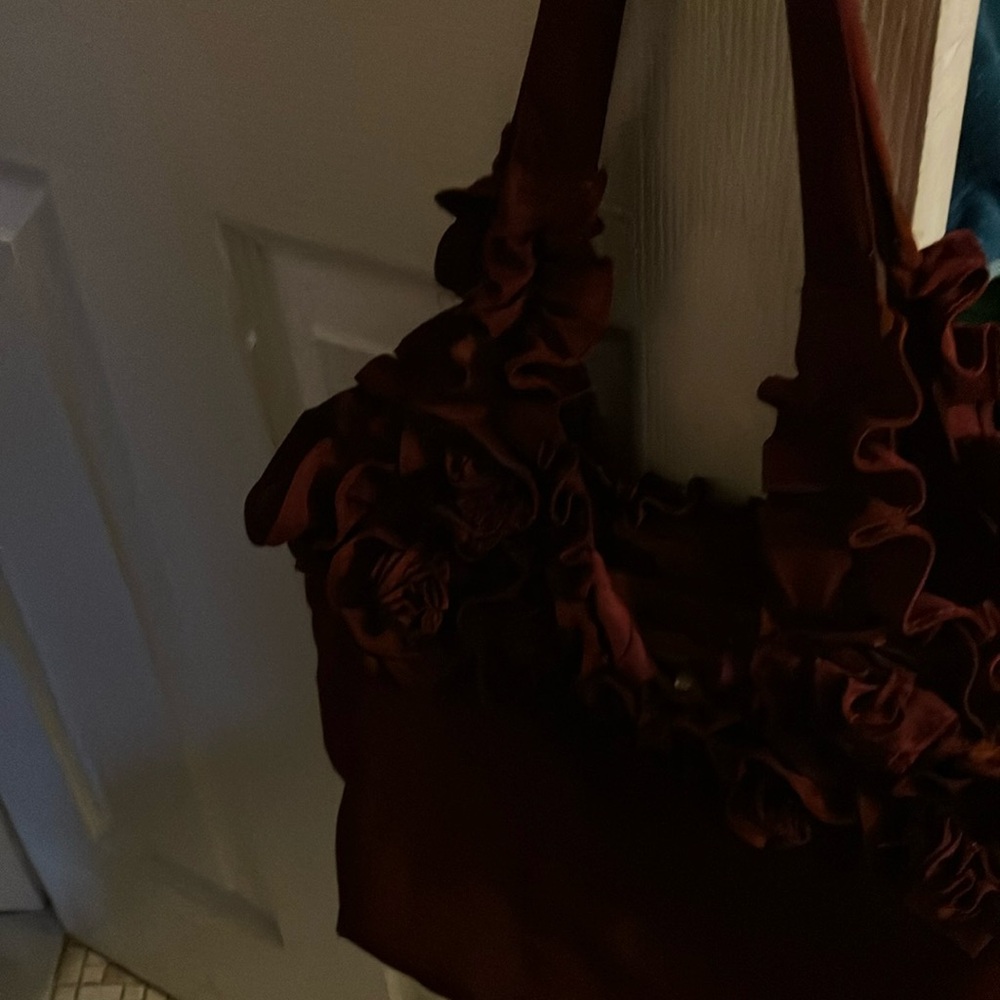 Joy  susan burgundy floral pocketbook